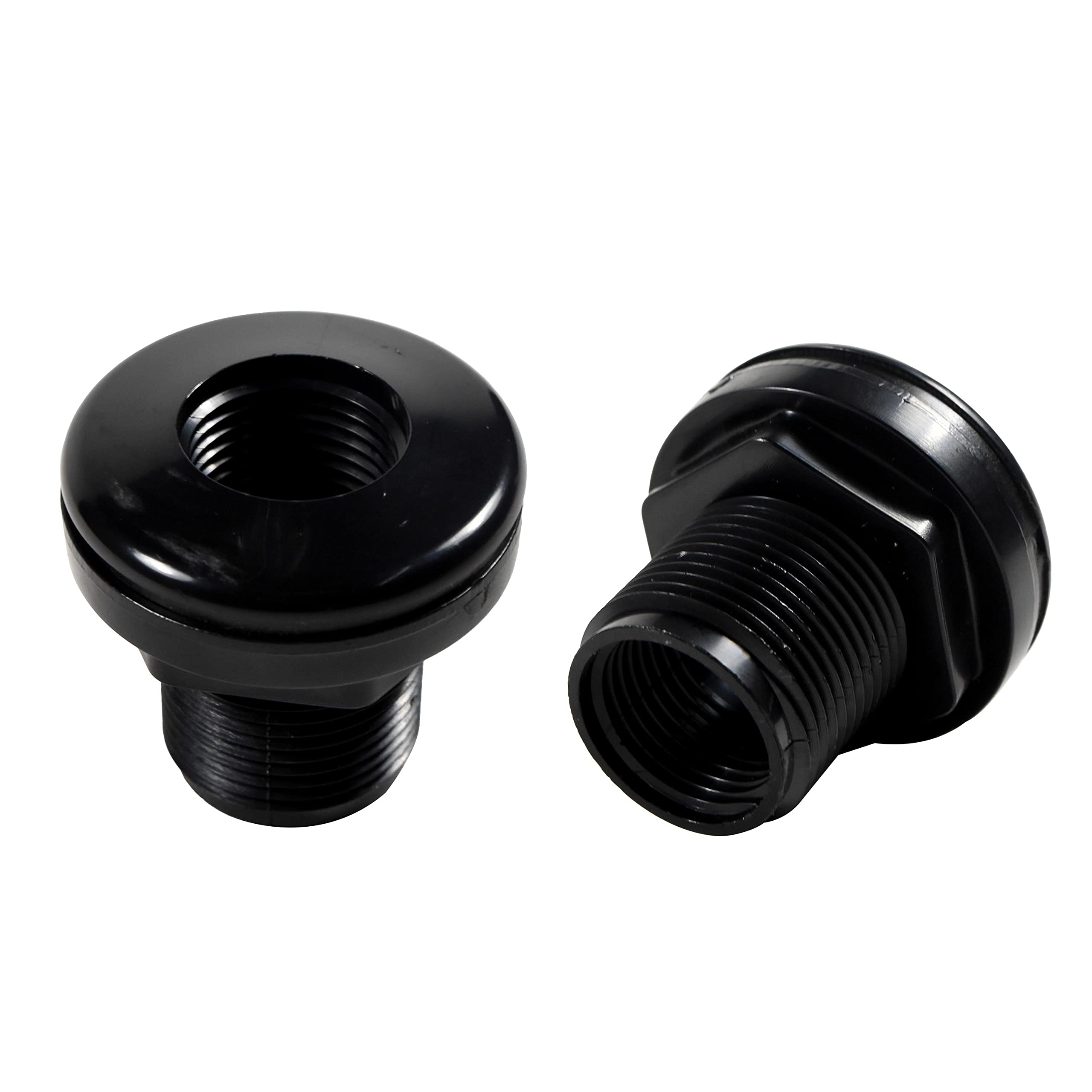 Raccord de cloison pour aquarium et réservoir d'eau double filetage en ABS HQRP