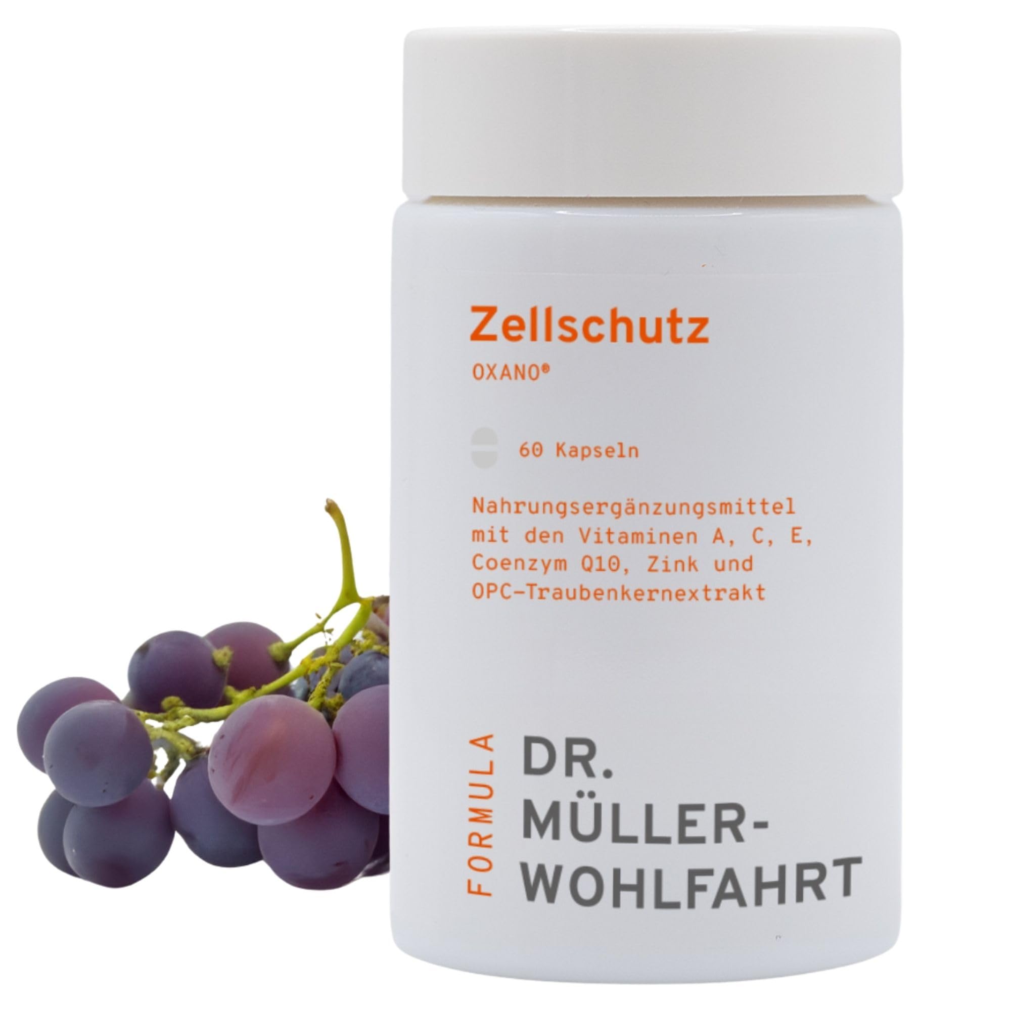 oxano® zellschutz Kapseln – Müller-Wohlfahrt | Mikronährstoffe mit Vitamin A, C, E & Zink | Mit Coenzym Q10 & OPC-Traubenkernextrakt | Nahrungsergänzungsmittel
