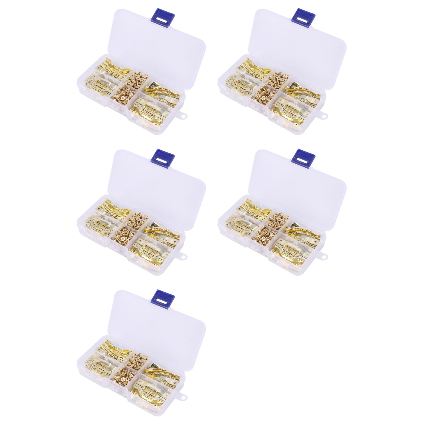 Cadre en Dents de Scie Doré - Kit de 500 Ensembles d'Attaches avec Vis pour Cadres Photos