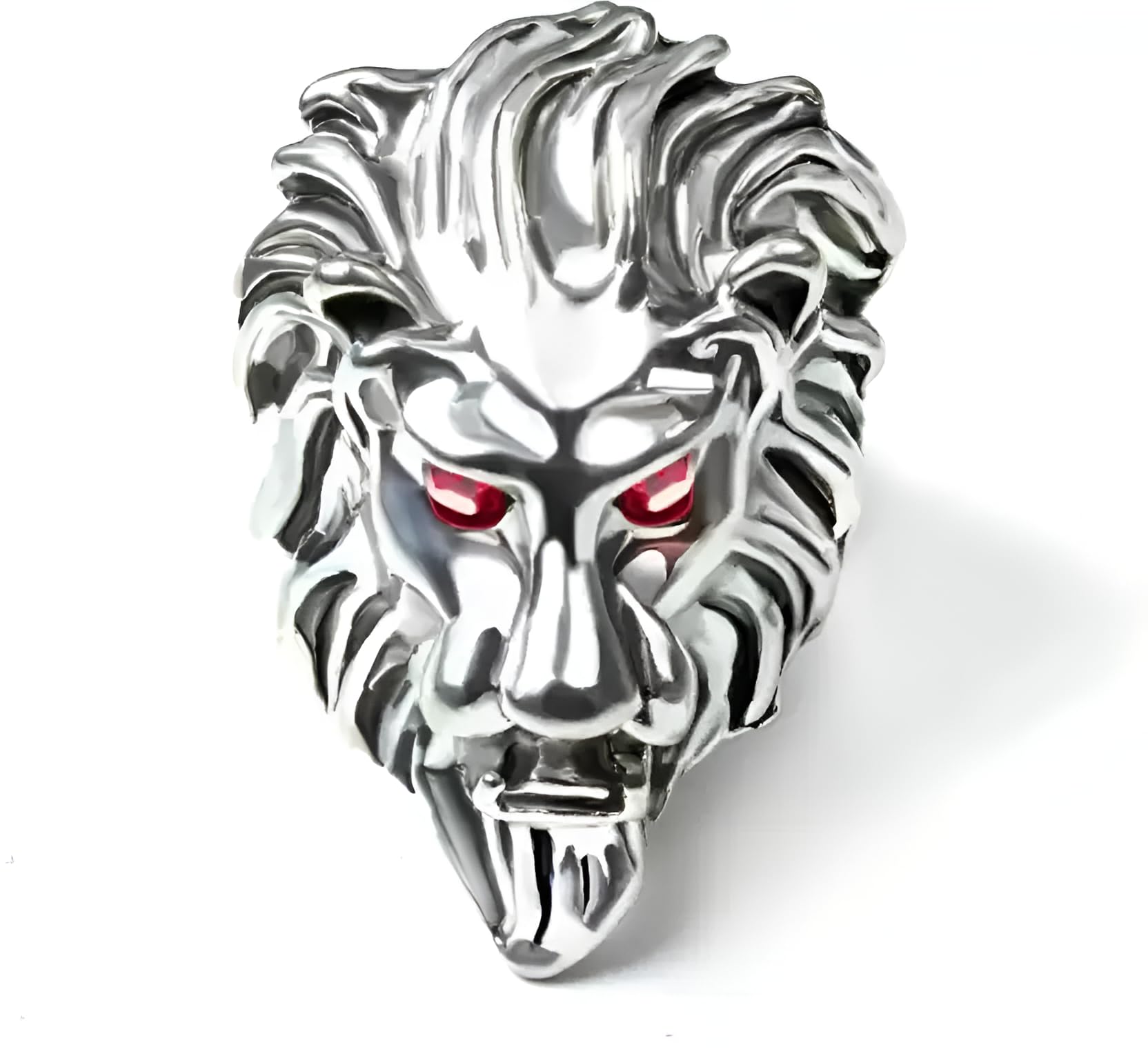 Lion Ring For men boys all purpose Silver Plated Ring-image-26