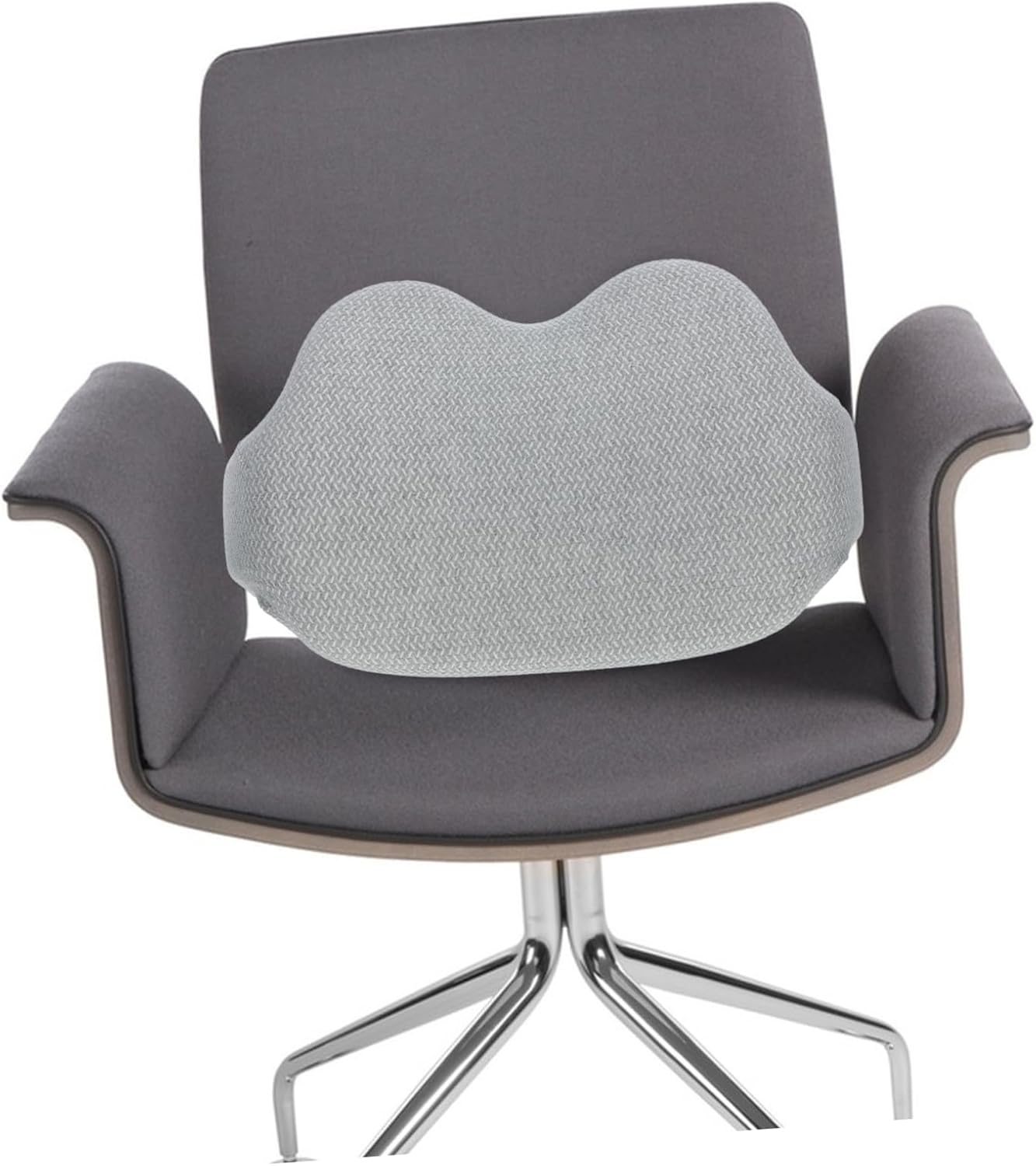 Slow Rebound Memory Lumbar Support Pillow for Chair Comfortable Back Support for Office Home and Gaming Use Ergonomic Design Breathable Frost