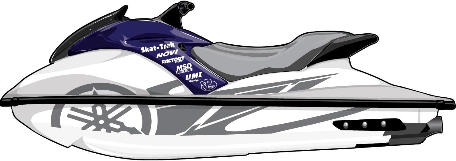 Exotic Signs Yamaha GPR 2 Color Tuning Fork Graphic Kit - EY0026GPR (071 Grey / 010 White)