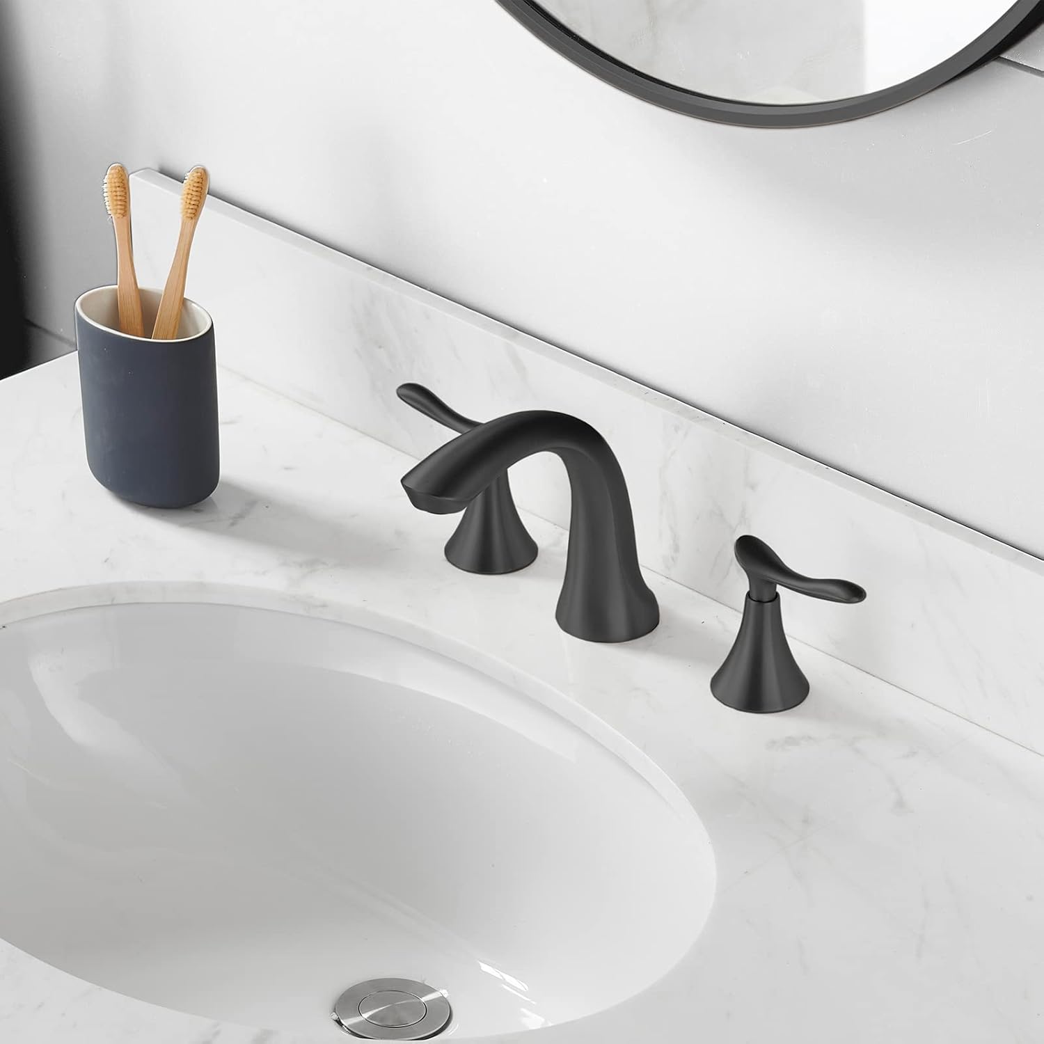 Holiday Deals 🛒 Comllen 2 Handle 3 Hole Widespread Brushed Gold Bathroom Faucet, 8 Inch Brass Bathroom Faucets Commercial Lavatory Bathroom Sink Faucet with Pop Up Drain and Supply Lines 50% Off Discount Comllen 2 Handle 3 Hole Widespread Brushed Gold Bathroom Faucet, 8 Inch Brass Bathroom Faucets Commercial Lavatory Bathroom Sink Faucet with Pop Up Drain and Supply Lines