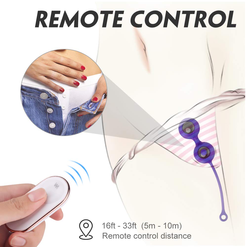 9 Modalità di Màssaggio con Telecomando Silicone Kēgēl Bàll 2 in 1 Palline Per il Pelvico Palline per Donna,USB Ricaricabile,Impermeabile,para Controllo della Vescica ed Esercizi del Pavimento Pelvico