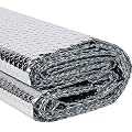 Double Reflective Insulation Roll, 23.6“X10‘ Double-Sided Aluminum Bubble Insulation Roll, Rv Window and Window Insulation for Winter and Summer, Garage Door, Roof, Car