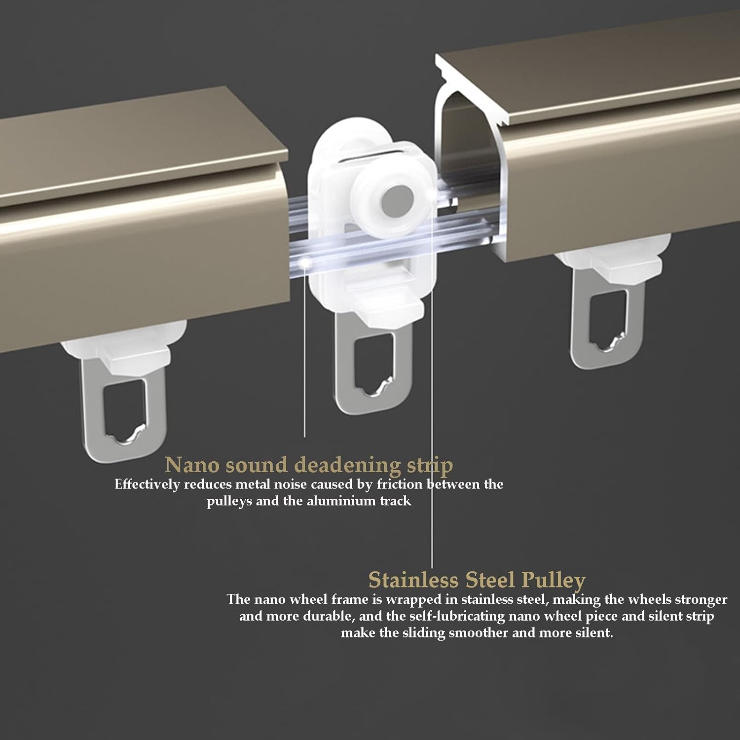 Aluminium Curtain Track Set - Wall-Mounted Curtain System, Adjustable Room Divider Rail, Hospital Privacy Track, Versatile Black Curtain Rod for Home & Office Use