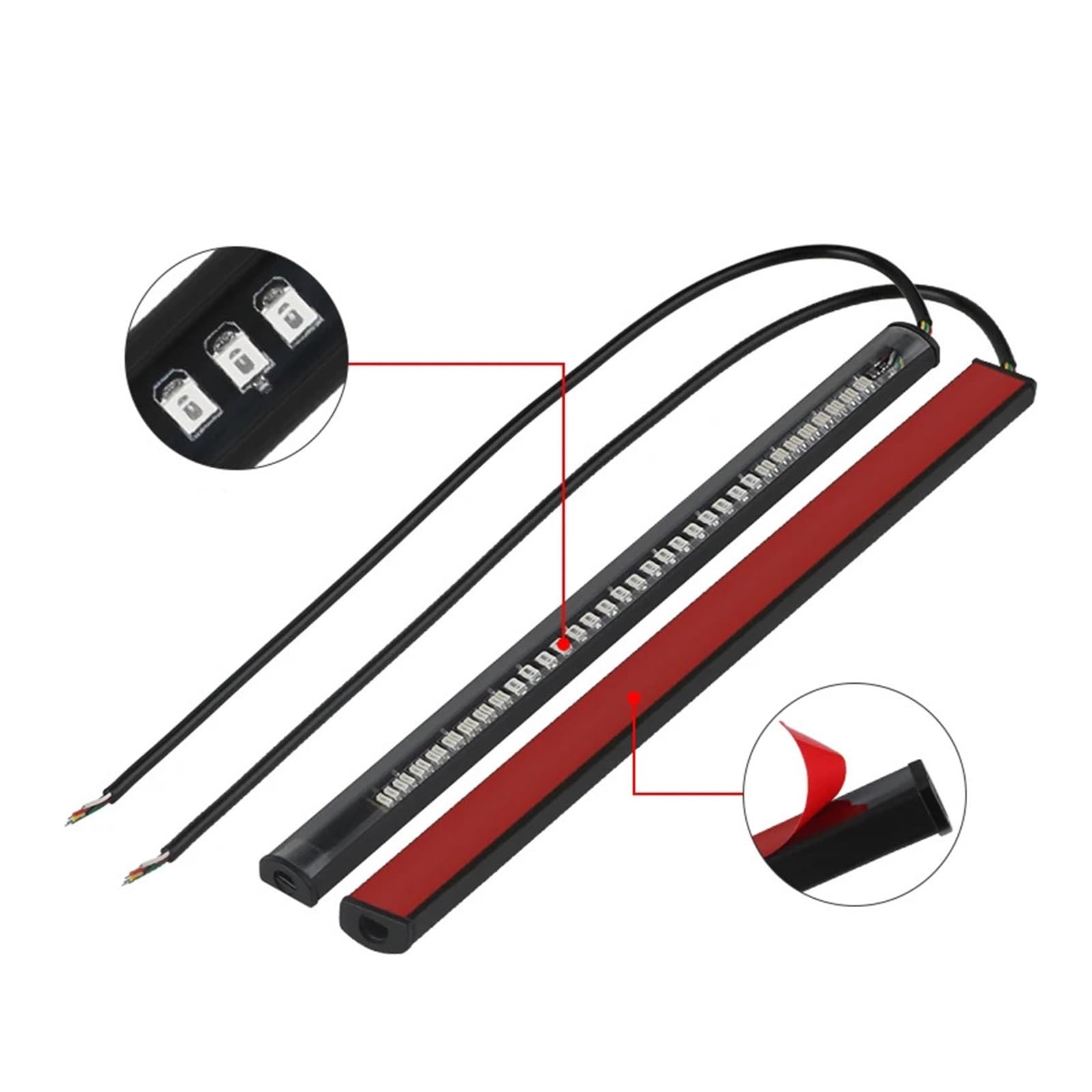 Striscia LED Per Moto - Fanale Posteriore 30 Cm, Freno E Freccia Sequenziale, Impermeabile IP67