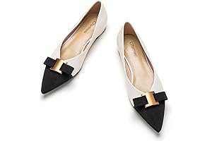 [Paravano]® Women's Slip-on Pointed Toe Leather Flats Dressy Casual Shoes for Party Wedding