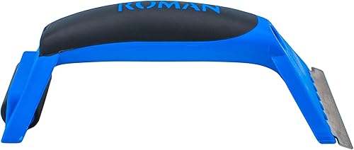 Miniatura 5 de Rascador de papel tapiz romano con rodillo, hoja de afeitadora de acero de 3.25 pulgadas, papel tapiz de tiras, color azul