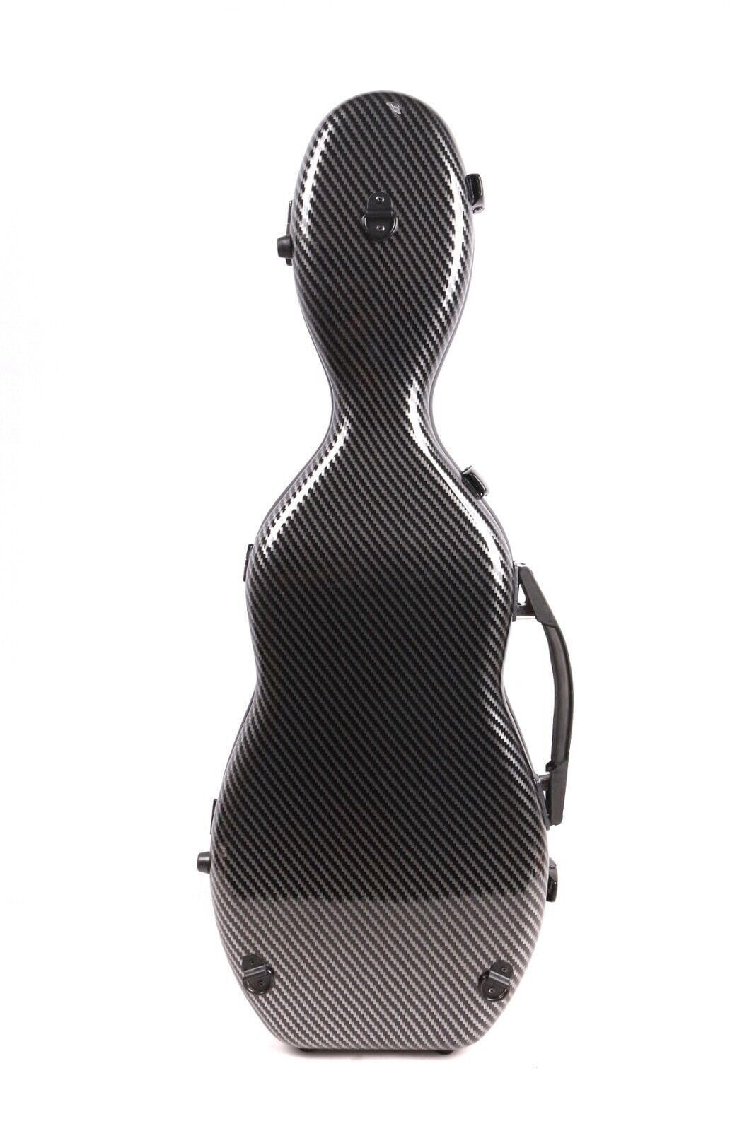 Estuche de violín de tamaño completo 4/4 de fibra de carbono a rayas o caja de violín cepillada, funda ligera y colorida con correa fuerte (rayas negras)