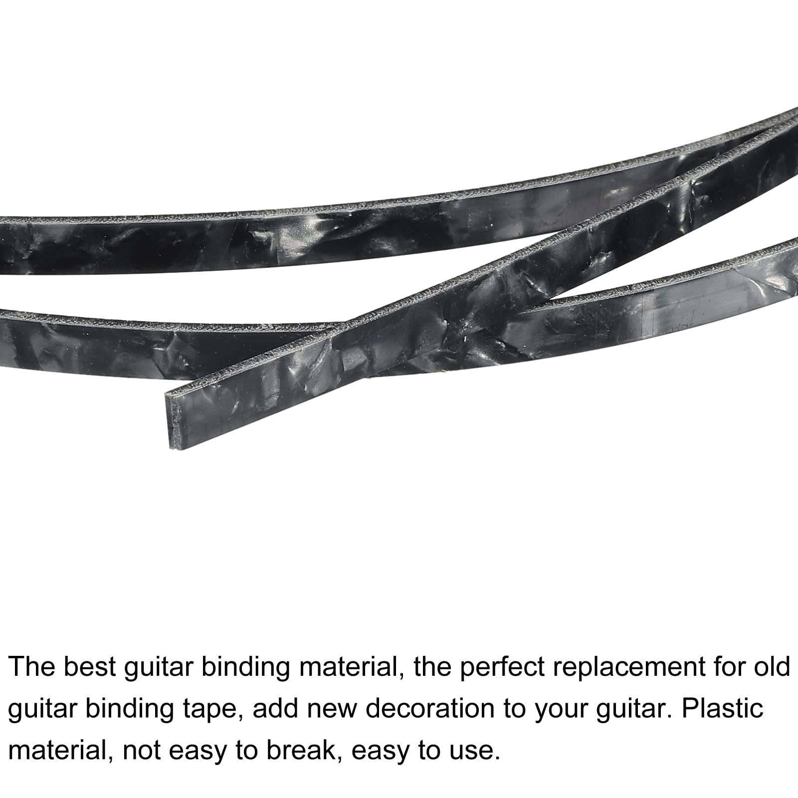 Bande Reliure Plastique Guitare 1650x6x1.5mm Bourgogne - Garniture Bord Acoustique Classique