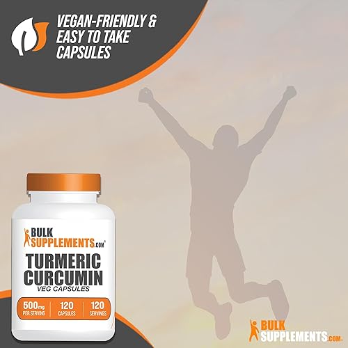 Miniatura 6 de BULKSUPPLEMENTS.COM Cápsulas de extracto de cúrcuma  Suplementos de curcumina, curcumina de cúrcuma de 500 mg, suplemento de cúrcuma  1 cápsulas de