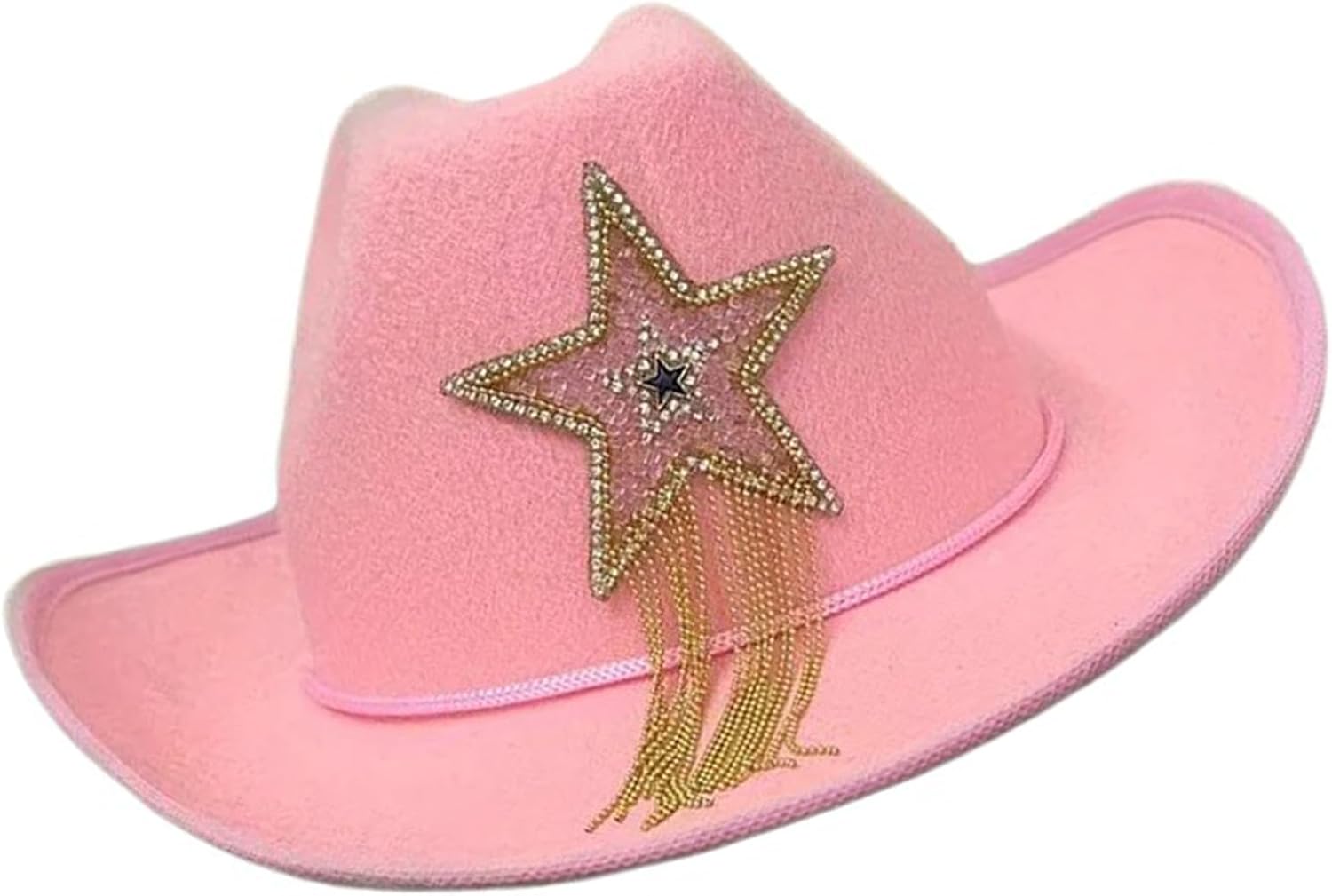 Cowboy hat,Denims Hat Wild Western Theme Party Hats Rhinestones Tassels Hats Costume for Carnivals and Theme Event