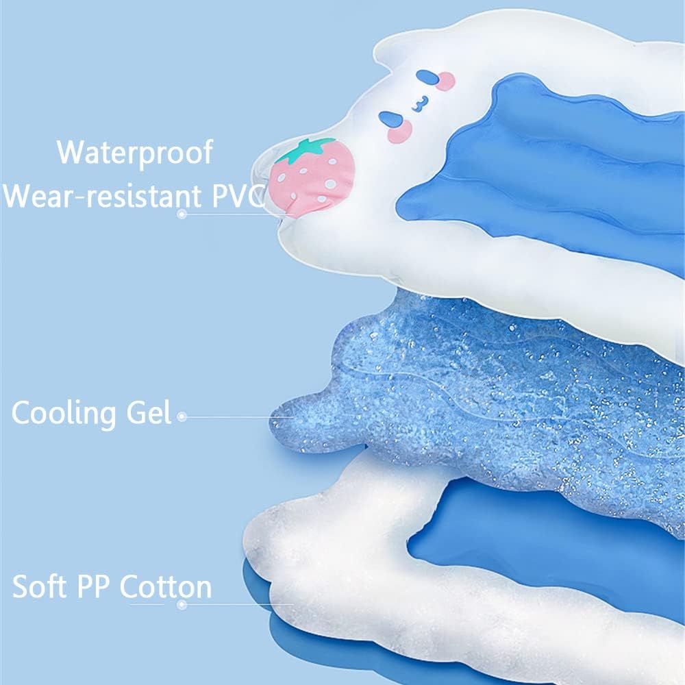 review Cat Bed for Indoor Cats Pets Dog Self Cooling Bed Solid Gel Based Self Cooling Mat for Pets Includes a Foam Based Bolster Bed for Extra Comfort