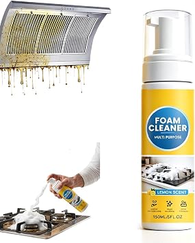 4-in-1 Multi-Enzyme Foam Cleaner, 2026 New All-Purpose Deep Cleaning Spray, Powerful No-Rinse Foam Cleaner for Car Interior, Kitchen Grease, Bathroom Tiles, Sofa Upholstery 1pcs