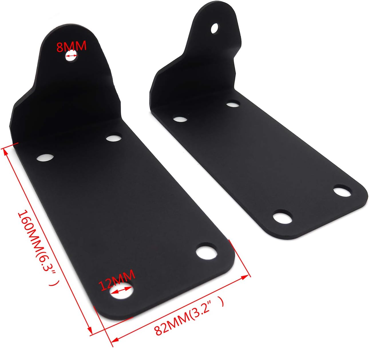 SMT- Black 30" 40" Curved LED Light Bar Mounting Brackets Compatible With 2010-2019 Dodge Ram 2500 3500