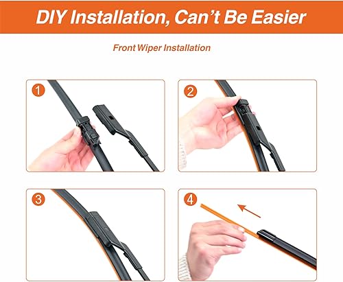 Miniatura 5 de WOWIPER Limpiaparabrisas de repuesto de fábrica de 26 pulgadas  20 pulgadas (juego de 2) para BMW X4 2020 2019JAGUAR E-Pace 2020-2018SUBARU Ascent