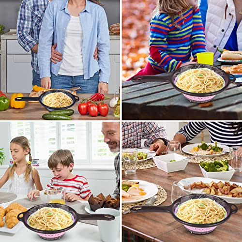 Collapsible Colander Set Of 2 Kitchen Colander Strainer, Sink Colander Strainer -Food Colanders Strainers With Handles, Silicone Colanders To Strain Your Pasta, Vegetables And Fruits #TOP5