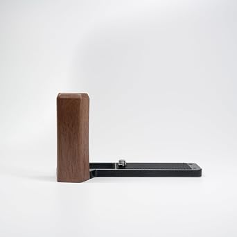 SIUTATDSH Camera Grip Compatible with Ricoh Ricoh GR III GR3 Camera Dedicated L-Shaped Quick Release Plate, Real Wood Handle, Tripod Mountable Walnut Wood Chalkboard