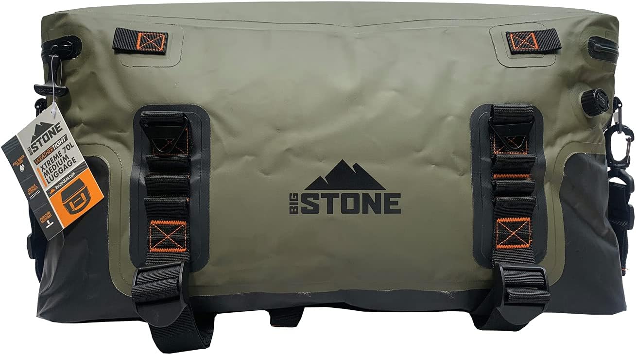 Fully waterproof, airtight, submersible, heavy duty, rugged, SCUBA zipper luggage dry bag for boats, cars, truck, motorcycles - carry as duffel, backpack or shoulder - Small (40 Liter) Carry on bag