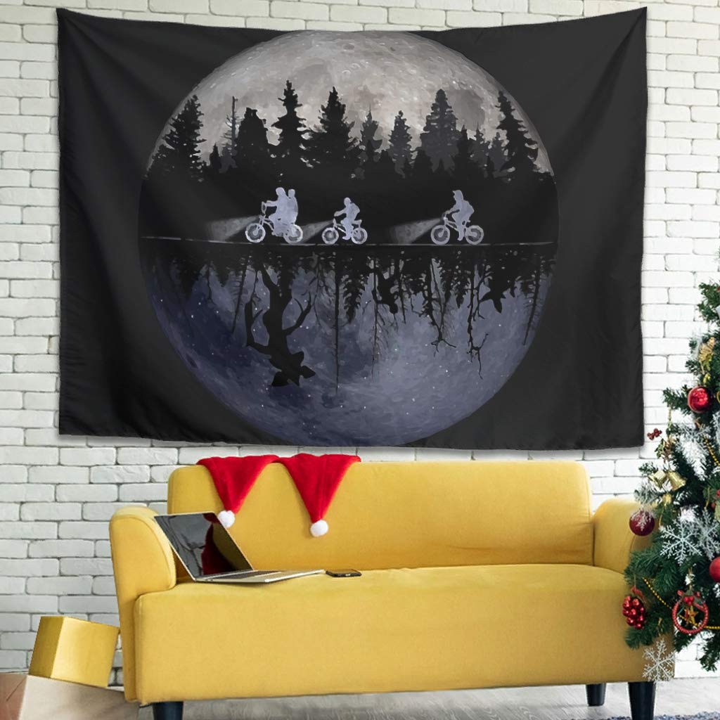 Upside Down Moon Popular Handicrafts New Launched Tapestry Wall Tapestry Wall Hanging Tapestries with Romantic Pictures Art Nature Home Decorations Dorm Decor for Living Room white 40x59 inch