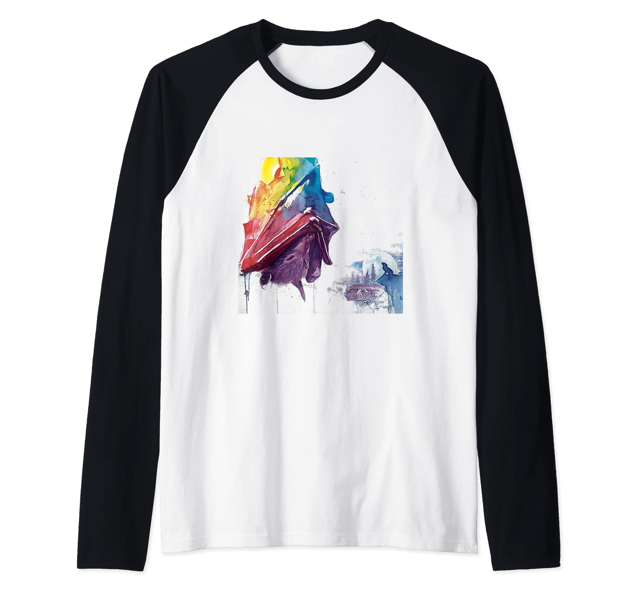 Artsy TessyDracula Bat Raglan Baseball Tee