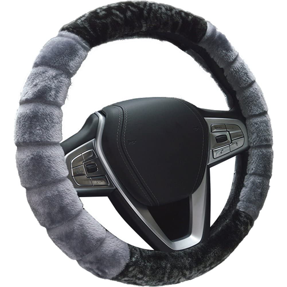 Sanfly Steering Wheel Cover Fluffy Steering Wheel Cover Warm Elastic Steering Wheel Cover Wheel Cover for Car