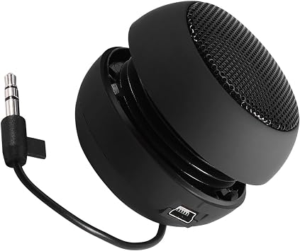 Mini Portable 3.5mm Speaker Strong Built-in Battery for Mobile Phones MP3 PC Laptop (Black)