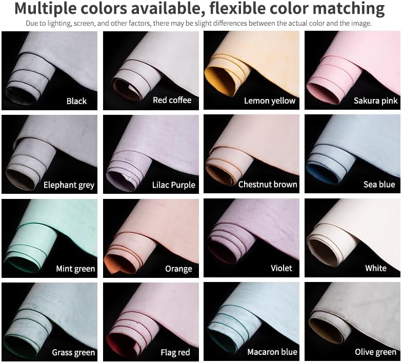 Waxy Pull-up Leather：Natural Vegetable Tanned Cow Genuine Skin Sheets for Leathercraft (Sakura Pink;30x60cm)