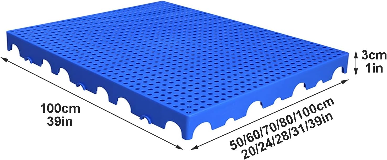 Plastic Pallets, Outdoor Plastic Pad, Moisture-Proof Pallet Board, Grid Combined Pad for Warehouse Supermarkets, Factories, etc(100x80x3cm/39x31x1in)