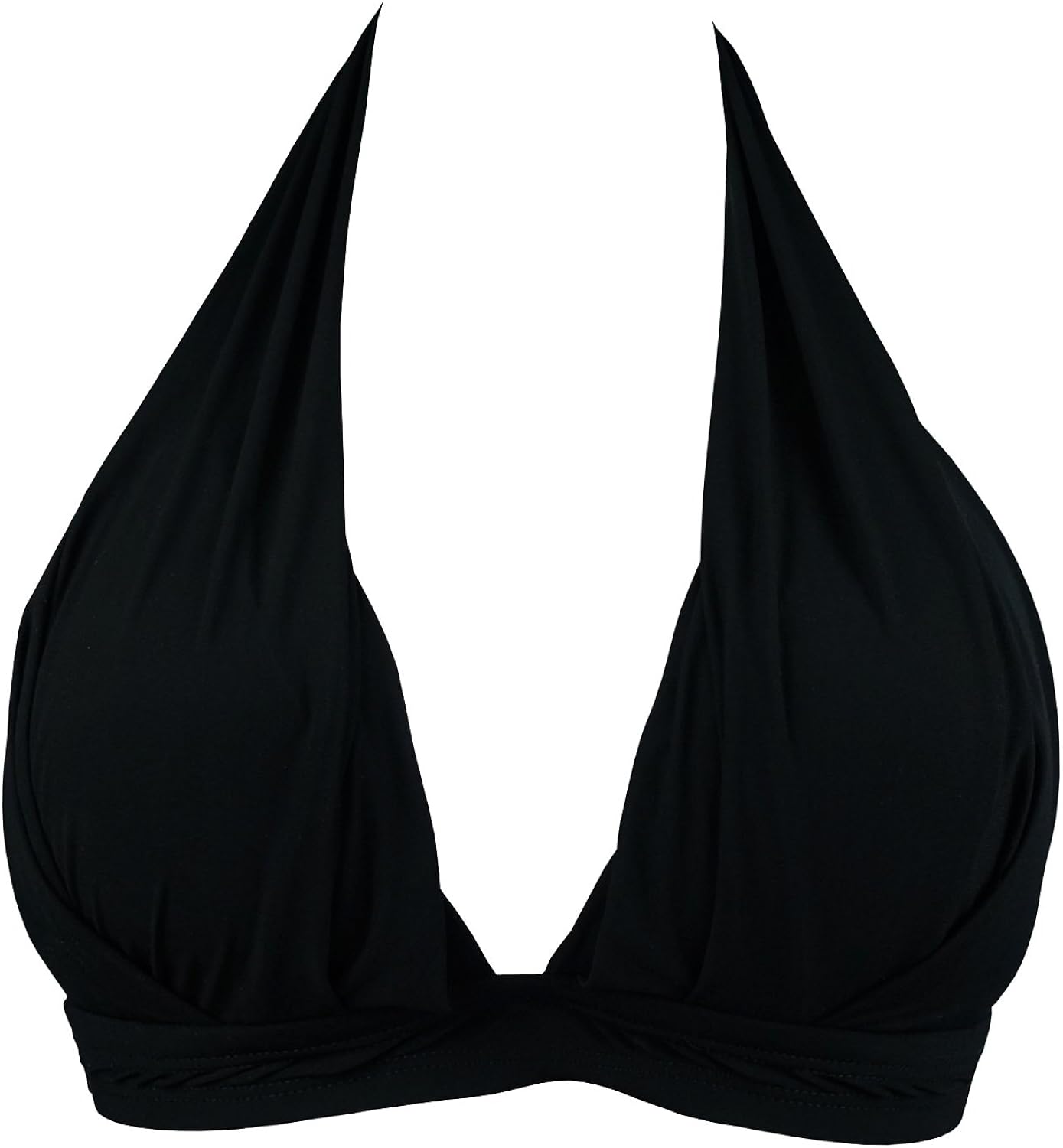 black halter swim top