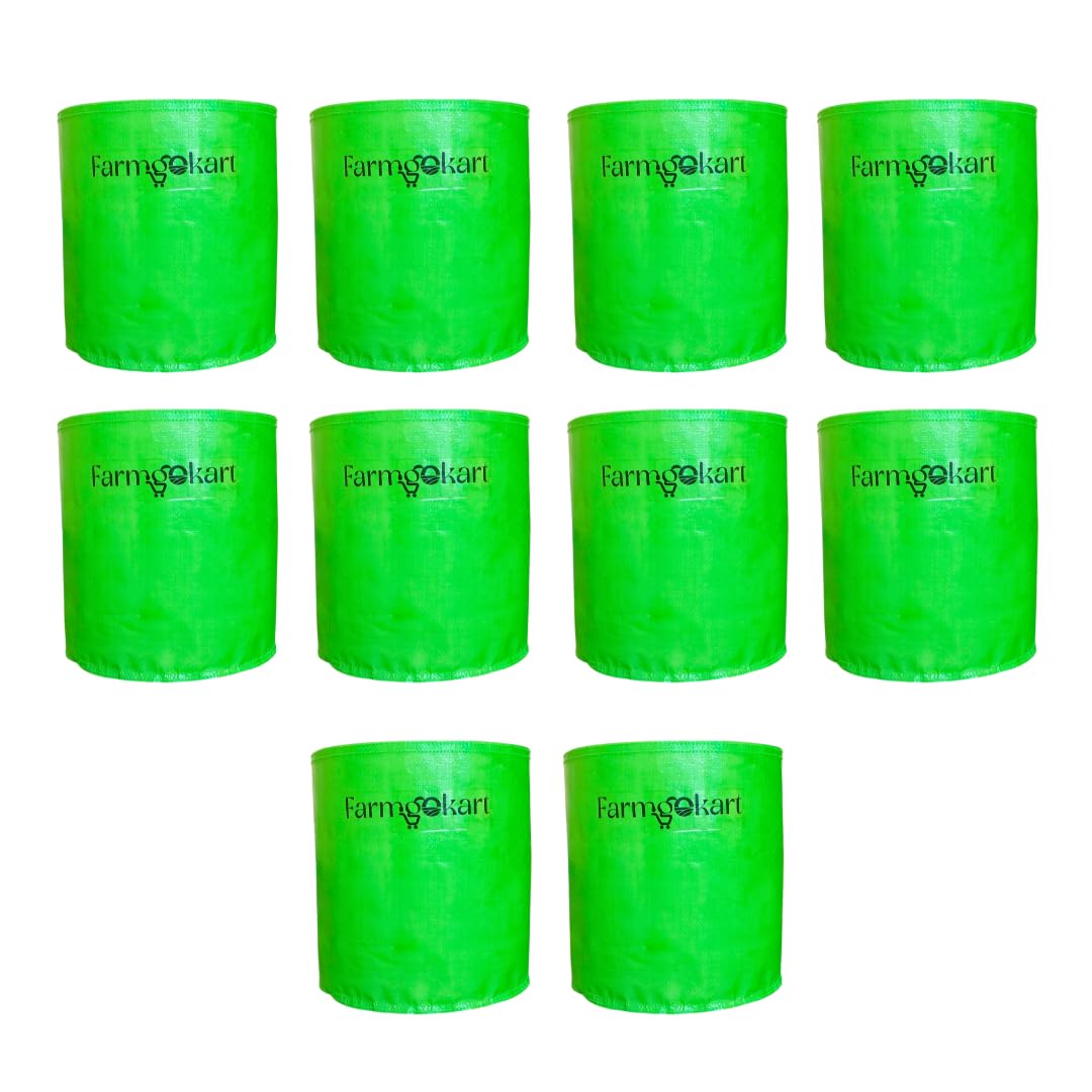 farmgokart | 12 INCH (H) x 12 INCH (W) Plants Grow Bags | HDPE UV Protected 300 Micron Round Green Colour | Pack of 10 | (B0CKDLPSYN) Amazon Price History, Amazon Price Tracker