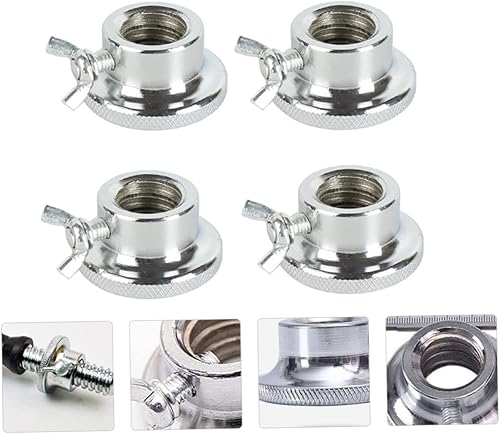 Miniatura 4 de BESPORTBLE 4 unidades de doble riesgo, tuercas hexagonales, tuercas hexagonales, collar de bloqueo hexagonal, abrazadera de barra, collares de