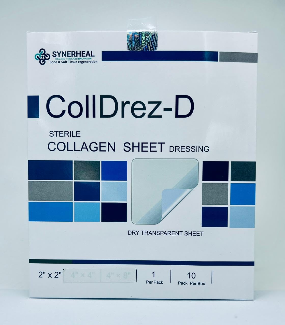 D -Sterile Collagen Dry Sheet Dressing (Size 5 X 5 Cm (2X2), Pack Of 1 Units/Box)