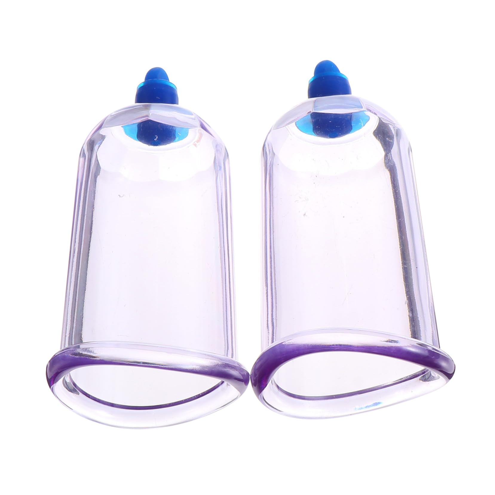 Yardwe 2pcs Physiotherapy Cupping Cups Set, Vacuum Massage Can with Arc Shape for Bloodletting and Pain Relief, Portable Wet Cupping Device Suitable for Back and Body Therapy