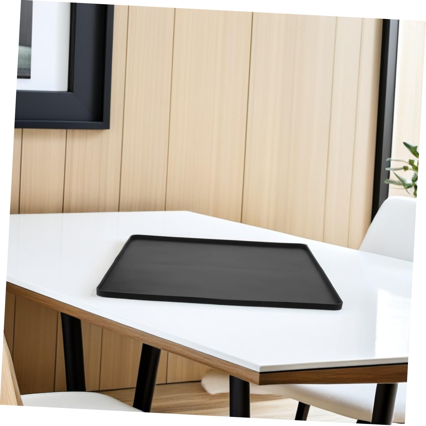 Vaschetta Raccogli Gocce 40 X 40 CM in Silicone Bordo Rialzato, Antiscivolo, per Deumidificatori e Macchine da Caffè, Tappetino Facile da Pulire, per Protezione Piani di Lavoro