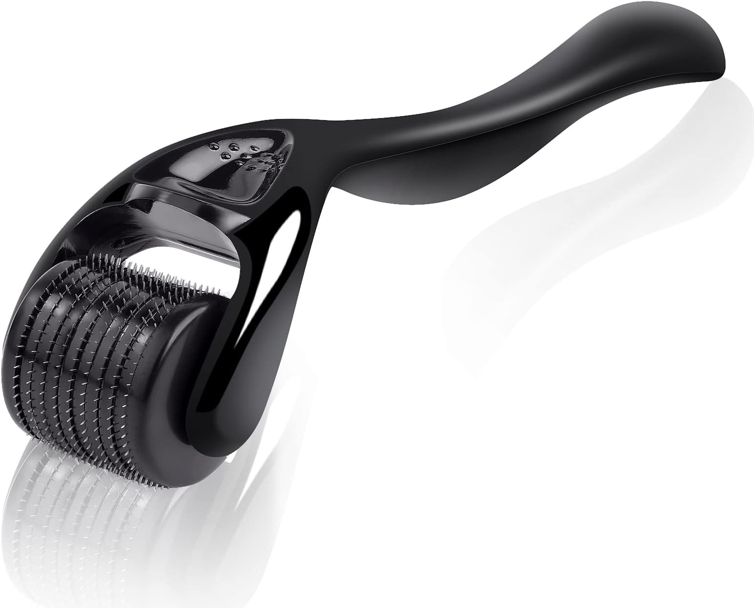 URAQT Derma Roller, 0.75mm Beard Growth Roller, Titanium 540 Micro Needle Rollers for Men and Women, Microneedle Face Rollers for Facial Skin Care, Anti Ageing Wrinkle, Scar Removal, Hair Regeneration