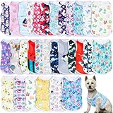 Sunnymove 30 Pcs Cat Shirts Dog Clothes Summer Sleeveless Puppy Vest Breathable Cartoon T Shirt Soft Clothing Lovely Pet Outfits for Cats Dogs Party Holiday(Medium)