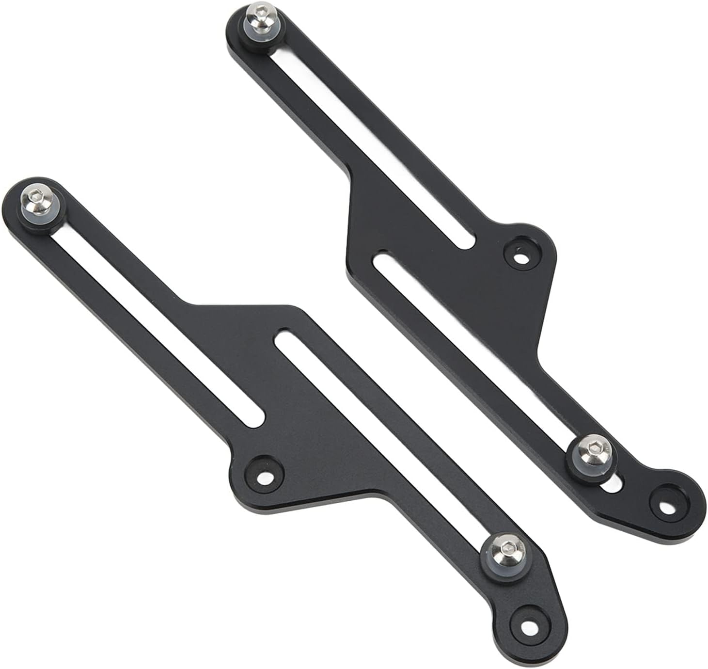 Aramox Windscreen Adjusters, Pair Motorcycle Adjustable Bracket Anodized Black Replacement for 700 XT700Z 2019?2021