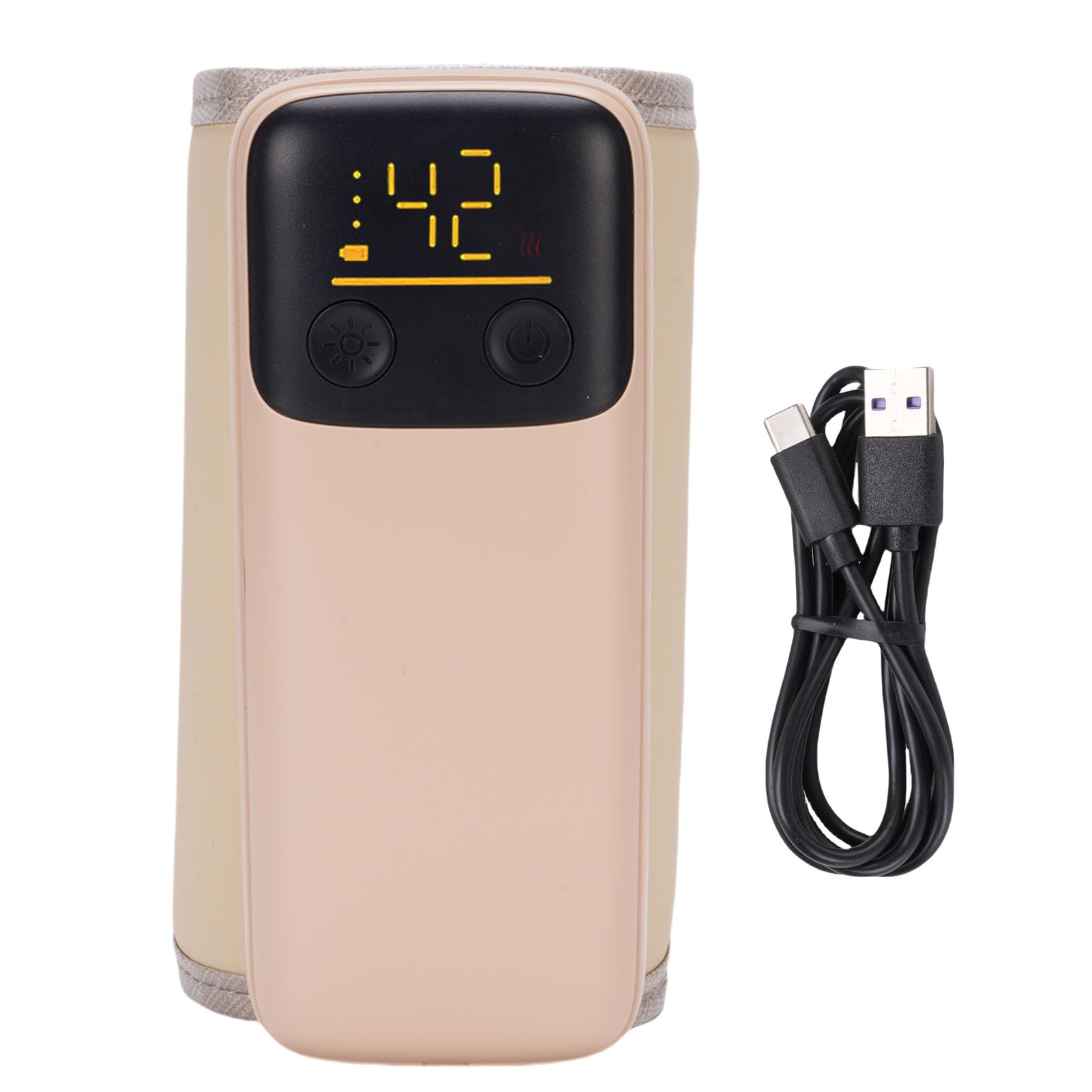 Calentador de Biberones Rápido y Portátil con Control de Temperatura de 6 Velocidades para Leche Materna|Función de Calor Constante para el Hogar y los Viajes|ABS|Cable USB