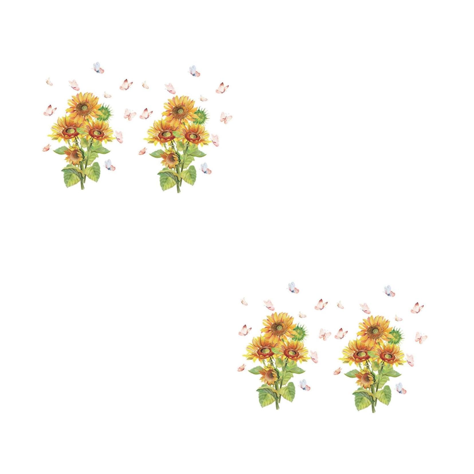 Autocollants Muraux Fleurs pour Salon Lumineux : Créez une Ambiance Tournesol dans votre Maison