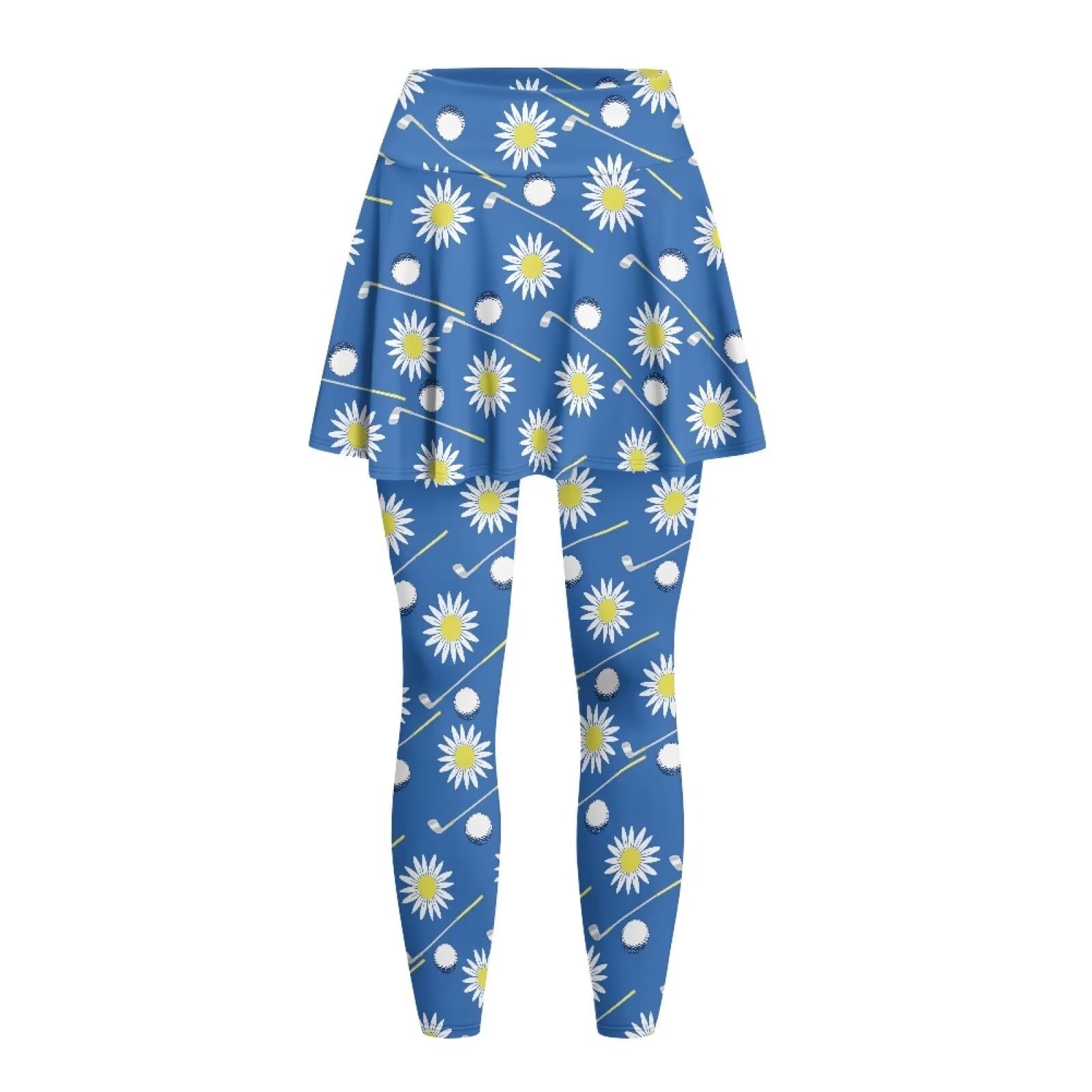 Poceacles Spódnice legginsy dla kobiet tenisowe spódnice legginsy spandex bieganie spódnice golfowe legginsy z mini spódniczką rajstopy