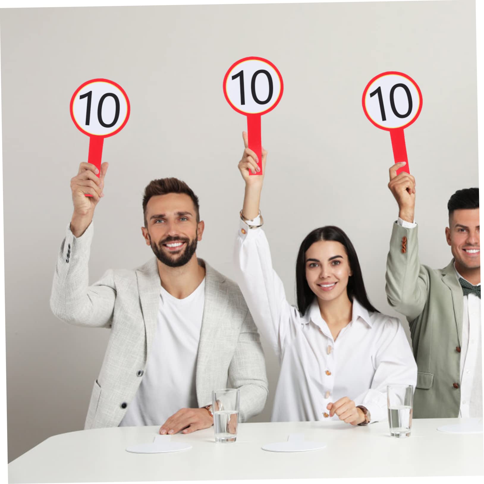 NUOBESTY 16piezas Tablero De Puntuación Erasable Para Votación y Portátil Para Jueces y Doble Cara Para Evaluaciones
