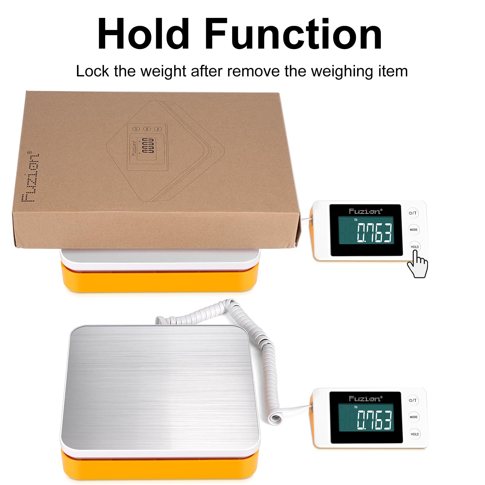 Fuzion Shipping Scale - Digital Postal Scale 110LB x 0 1oz Large LCD Display 5 Units Scale for — view 5
