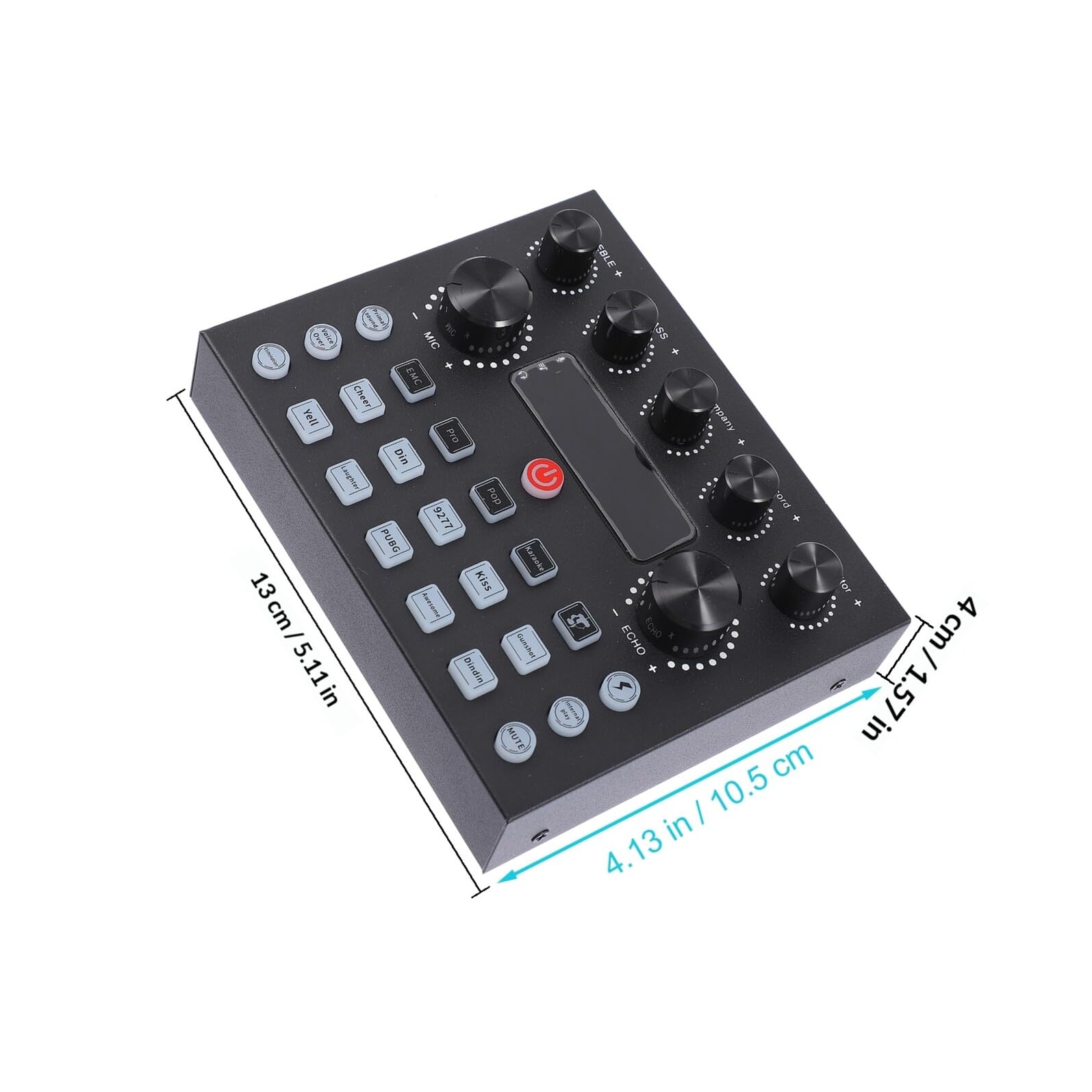 BESTYASH Scheda Audio Esterna e Regolazione Indipendente del Riverbero per Computer e Smartphone Effetti Sonori Colorati, Custodia in Ferro per Musicisti Adulti
