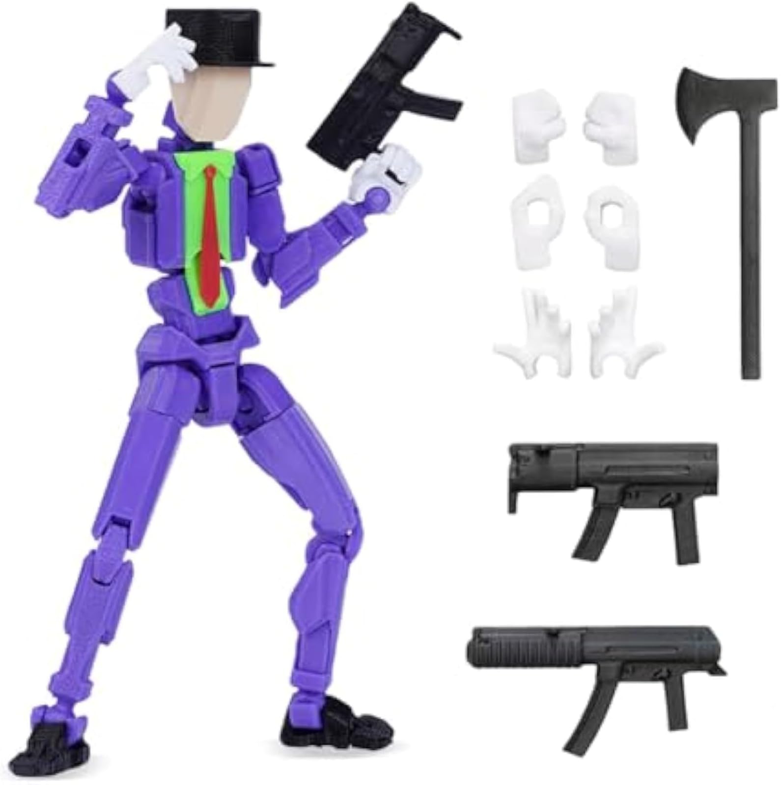 Assembly Completed-Titan 13 Action Dummy Robot 3D Printed Multi-Jointed for Collectors Desktop Decorations