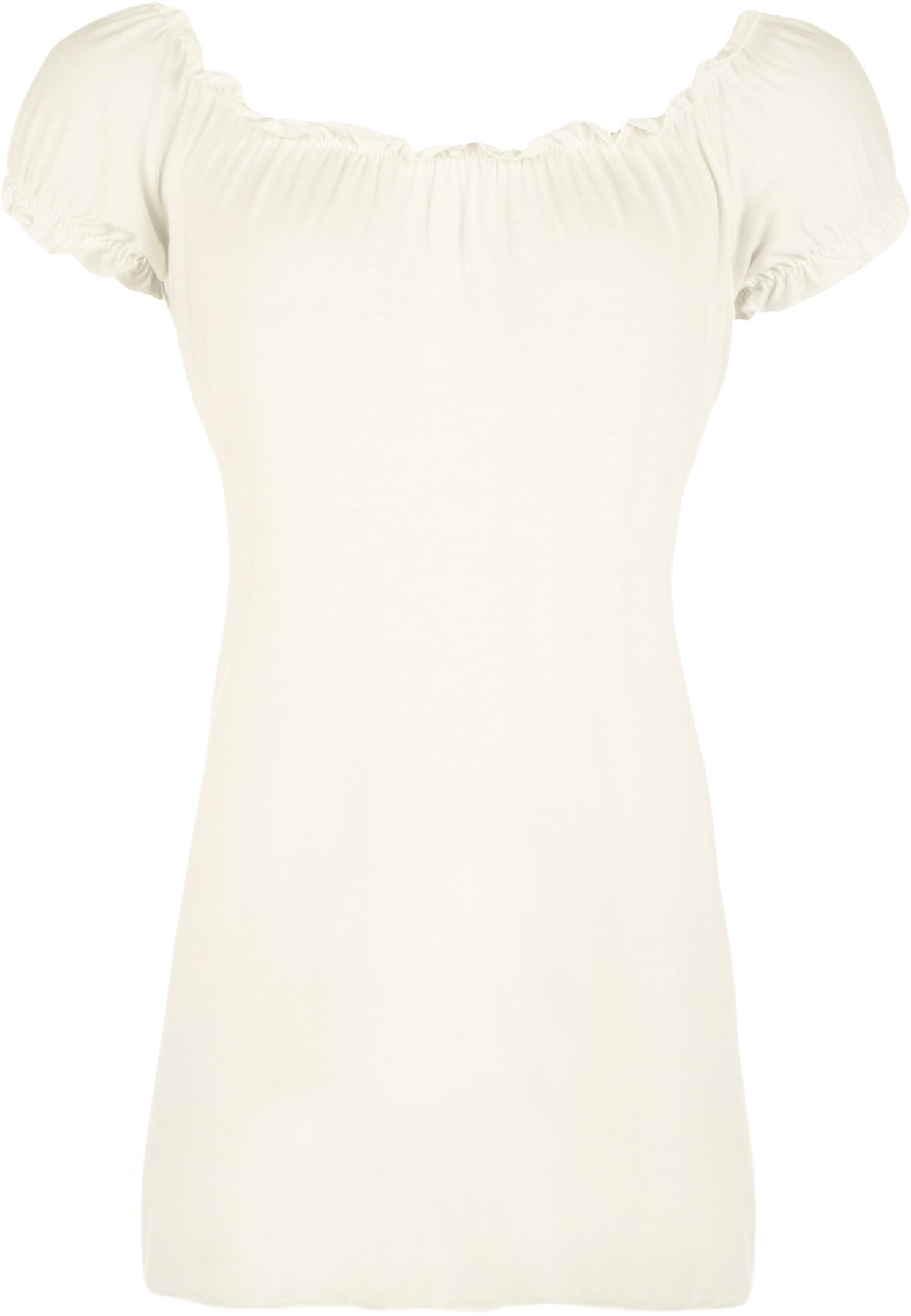 WearAll Ladies Gypsy Boho Stretch Womens Top - Cream 20