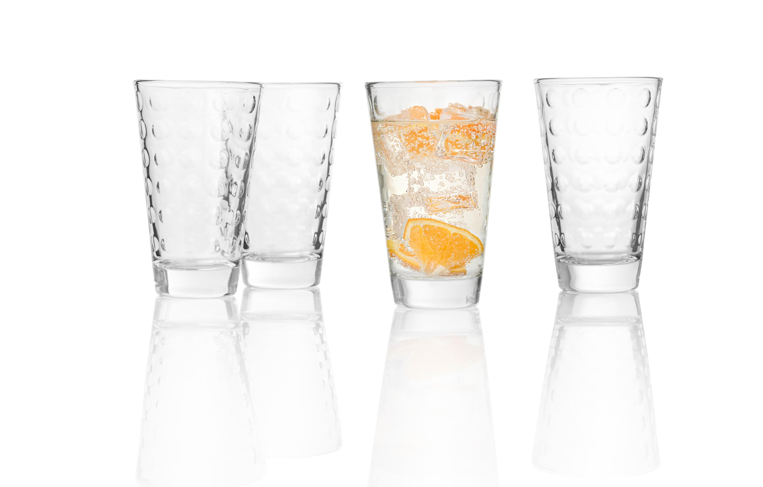 Leonardo Ciao Optic 012684 szklanki na wodę, kubki do picia ze szkła, nadają się do mycia w zmywarce, zestaw 6 sztuk, 300 ml