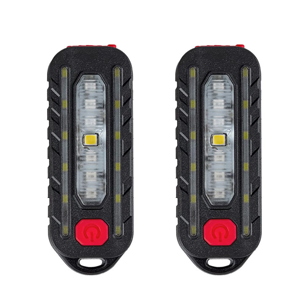 Compact Bike Front and Rear Light Set - USB-C Rechargeable Front and Rear LED Lights, Waterproof, Multiple Modes for Cycling, Camping, Night Running and Safety Warning, (Black, 2.76 Inch - 2 Pack)