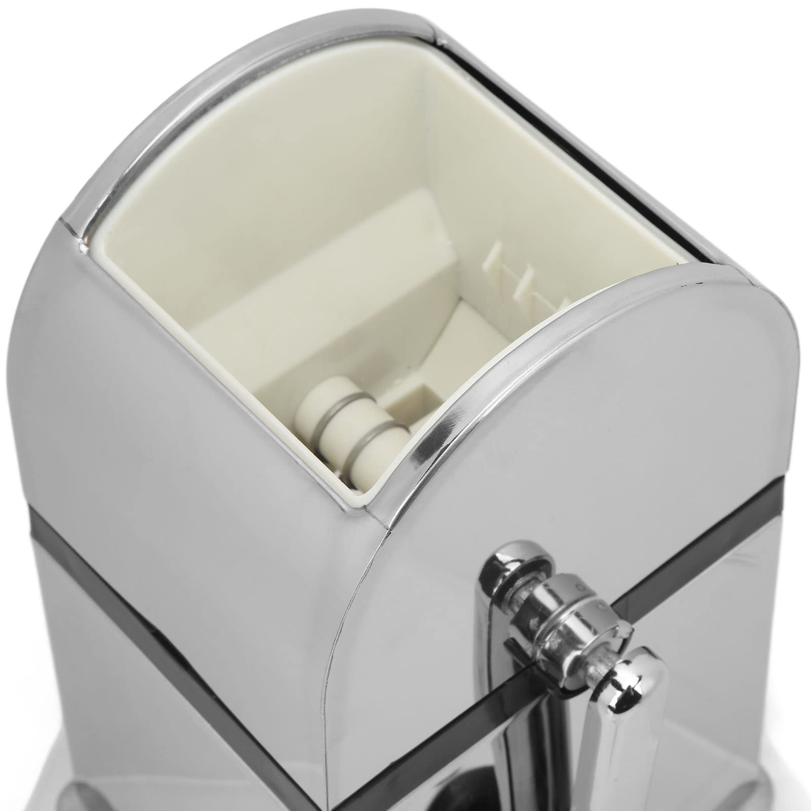Trituradora de Hielo Manual, Máquina de Hielo Raspado con Manivela Manual Máquina de Granizado de Cócteles Máquina de Cono de Nieve Giratoria Manual Portátil con Cuchara de Cubierta Transparente
